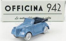 Officina-942 Fiat 500a Cabriolet Carrozzeria Montescani 1939 1:76 Svetlomodrá