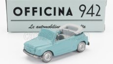 Officina-942 Fiat 600 Maggiolina Carrozzeria Francis Lombardi Cabriolet Open 1958 1:76 Svetlomodrá