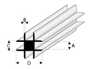 Raboesch profil ASA krížová prípojka 1,5x1000mm