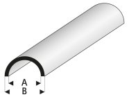 Raboesch profil ASA rúrka polkruhová 1,5x3x330mm (5)