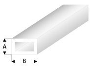 Raboesch profil ASA rúrka štvorcová transparentná biela 2x4x330mm (5)