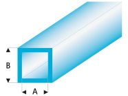 Raboesch profil ASA rúrka štvorcová transparentná modrá 2x3x330mm (5)