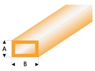 Raboesch profil ASA rúrka štvorcová transparentná oranžová 2x4x330mm (5)