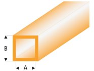 Raboesch profil ASA rúrka štvorcová transparentná oranžová 5x6x330mm (5)