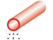 Raboesch profil ASA rúrka transparentná červená 3x4x330mm (5)