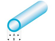 Raboesch profil ASA rúrka transparentná modrá 2x3x330mm (5)