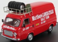 Rio-models Fiat 238 Van Tetto Alto Con Portapacchi Assistenza Corse Lancia 1973 - Vysoká strecha s nosičom 1:43 Červená