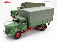 Schuco Mercedes Benz L3500 Truck Telonato 1950 1:18 modrá sivá