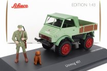 Schuco Mercedes Benz Unimog 401 Truck 1953 1:43 Zelené drevo