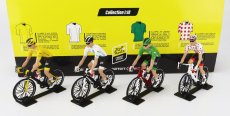 Solido Figúrky Set 4x Ciclista - Cyclista - Maglia Gialla - Yellow Jersey - Maglia A Pois - Pois Jersey - Maglia Verde - Green Jersey - Maglia Bianca - White Jersey - Tour De France 2022 1:18 Various