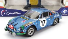 Solido Renault Alpine A110 1600s (nočná verzia) N 17 Rally Montecarlo 1972 B.darniche - A.mahe 1:18 Blue Met