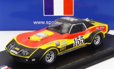 Spark-model Chevrolet Corvette C3 N 155 Tour De France 1970 H.greder - J.c.perramond 1:43 Červená Žltá Čierna