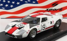 Spark-model Ford usa Gt40 Mkiv 7.0l V8 N 19 3. 12h Sebring 1966 S.scott - P.revson 1:43 Biela červená sivá