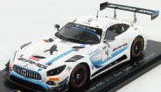 Spark-model Mercedes benz Gt-s Amg Gt3 Team Black Falcon N 4 8. 24h Spa 2017 L.stolz - A.christodoulou - Y.buurman 1:43 Biela