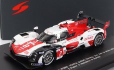 Spark-model Toyota Gr010 3.5l V6 Twin Turbo Hybrid Team Gazoo Racing N 8 2nd 24h Le Mans 2021 S.buemi - N.nakajima - B.hartley 1:87 Biela červená