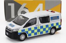 Tiny toys Toyota Hiace Minibus Hong Kong Police 2009 1:64 Biela Modrá Žltá