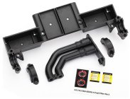 Traxxas Chassis tray/driveshaft clamps/fuel filler (black)