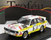 Trofeu Audi Quattro Sport N 5 Rally Sweden 1985 W.rohrl - C.geistdorfer 1:43 Biela Žltá Hnedá