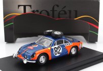 Trofeu Renault A110 Alpine (nočná verzia) N 82 Rally Montecarlo 1973 Umberto De Bonis - Maria T.pelossa 1:43 Modrá oranžová