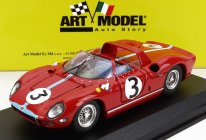 Umelecký model Ferrari 330p Spider N 3 Winner Tourist Trophy 1964 G.hill 1:43 Červená svetlomodrá