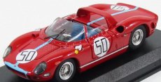 Umelecký model Ferrari 330p Spider N 50 Winner Monza 1964 L.scarfiotti 1:43 Červená svetlomodrá