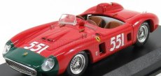 Umelecký model Ferrari 860 Monza Spider Ch.0628 N 551 2nd Mille Miglia 1956 Collins - Klementaski 1:43 Red