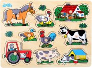 Vkladacia puzzle farma s malou nohou