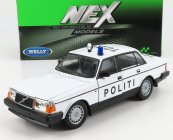 Welly Volvo 240 Gl Politi Denmark Police 1986 1:24 Biela