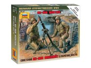 Zvezda figúrky – sovietsky 82 mm mínomet s vojakmi (1:72)