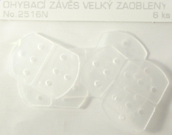 2516 Ohybový záves zaoblený 15x22mm, 6ks