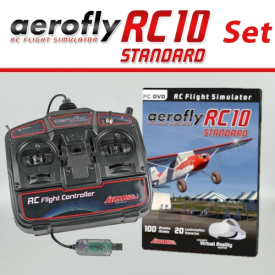 Aerofly RC10 STANDARD na DVD s ovládačom USB pre Win 10/11