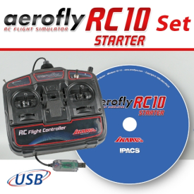 Aerofly RC10 STARTER na DVD s USB ovládačom pre Win 10/11