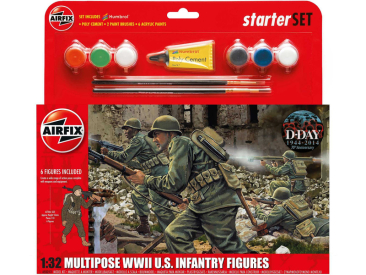 Airfix figúrky – WWII U.S. Infantry Multipose (1 : 32) (súprava)