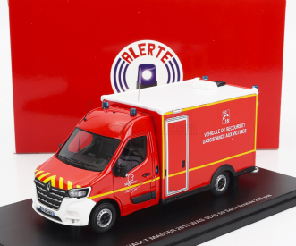 Alerte Renault Master Van Was Sdis 59 Vehicule De Secours Et D'assistance Aux Victimes Ambulance Sapeurs Pompier 2019 1:43 červená biela