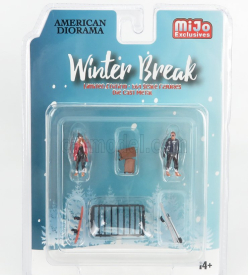 Americká dioráma Sada figúrok 4x Winter Break 1:64 Rôzne