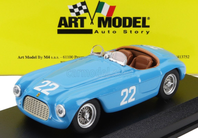 Art-model Ferrari 166mm Barchetta Spider N 22 Montecarlo 1952 L.ferraud 1:43 Light Blue