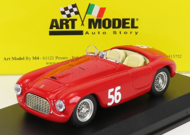 Art-model Ferrari 166mm Barchetta Spider N 56 Winner Vermicino - Rocca Di Papa 1949 G.marzotto 1:43 Červená