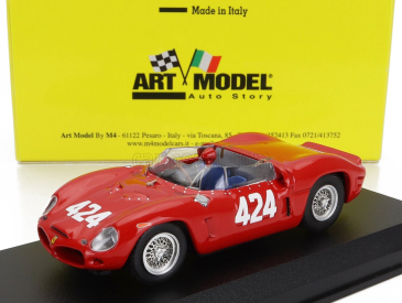 Art-model Ferrari 196 Sp S/n 0804 N 424 Winner Rally Trento-bondone 1962 L.scarfiotti 1:43 Červená