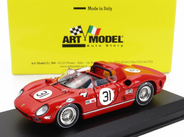 Art-model Ferrari 330p Spider S/n0822 N 31 24h Daytona 1966 John Fulp - Bill Rutan - Waylon Jennings 1:43 Červená