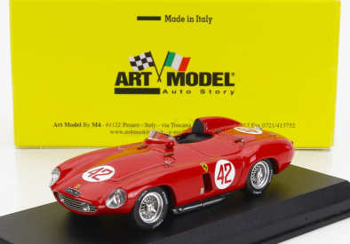 Art-model Ferrari 750 Monza Spider Sn0530m N 42 2nd Tunisi Belvedere Gp 1955 L.bordonaro 1:43 Červená