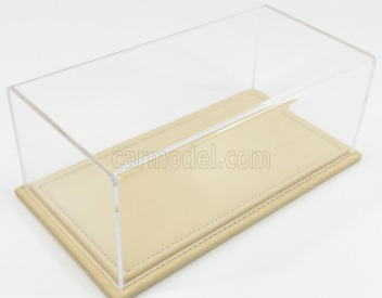 Atlantic Vetrina display box Maranello Base In Pelle - Leather Base Beige - Lungh.lenght Cm 23 X Largh.width Cm 12 X Alt.height Cm 8.5 (altezza Interna 7.7 Cm ) 1:24 Plastic Display