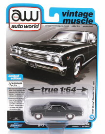 Autoworld Chevrolet Chevelle Ss Coupe 1967 1:64 čierny