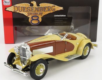 Autoworld Duesenberg Ssj Speedster Spider Cabriolet Open 1935 1:18 Cream Brown