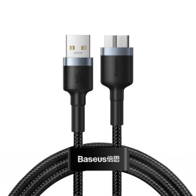 Baseus kábel USB3.0 Male to Micro-B 2A 1m Black+Gray