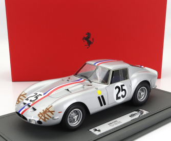 Bbr-models Ferrari 250 Gto 3.0l V12 Coupe Team Ecurie Francorchamps N 25 4th 24h Le Mans 1963 Leon Dernier Elde - Pierre Dumay - Con Vetrina - S vitrínou 1:18 Silver