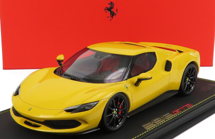 Bbr-models Ferrari 296 Gtb Hybrid 830hp V6 2021 - Con Vetrina - S vitrínou 1:18 Giallo Modena - žltá