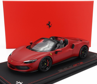 Bbr-models Ferrari 296 Gts Spider 2022 - Con Vetrina - S vitrínou 1:18 Rosso F1 Sf75 - matná červená