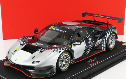 Bbr-models Ferrari 488 Gt Modificata Club Competizioni Gt 2020 - Con Vetrina - S vitrínou 1:18 Blu Nart - Modrá strieborná