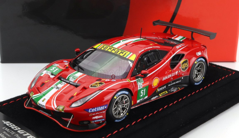 Bbr-models Ferrari 488 Gte 3.9l Turbo V8 Team Af Corse N 51 Winner Lmgte Pro Class 24h Le Mans 2021 J.calado - A.pier Guidi - C.ledogar 1:43 Red