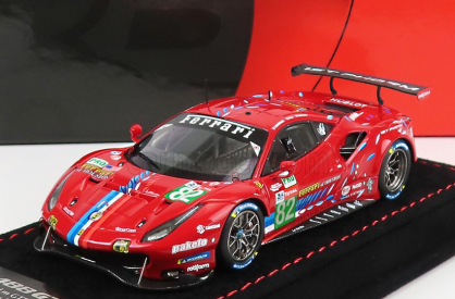 Bbr-models Ferrari 488 Gte Evo 3.9l Turbo V8 Team Risi N 82 Lmgte Pro Class 24h Le Mans 2020 S.bourdais - J.gounon - O.pla 1:43 Red